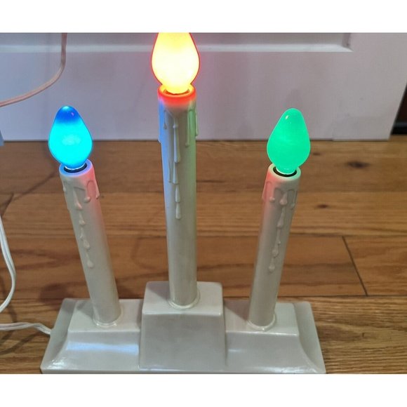 Vintage Cresent 3 Light Candolier Candelabra & Lamps in boxes Candle Light Works - Picture 3 of 10